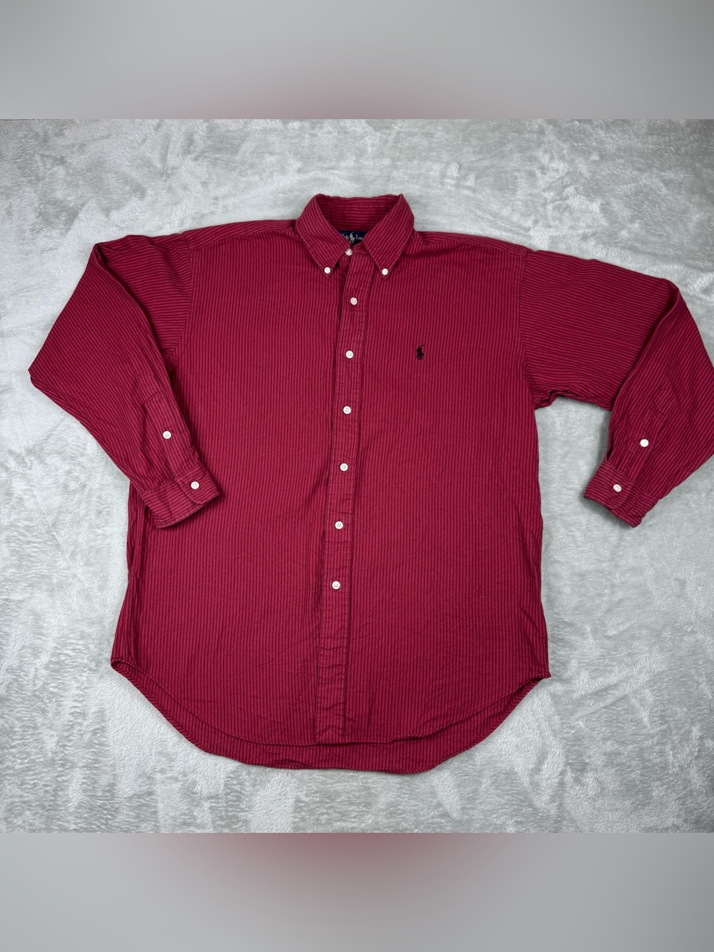 Ralph Lauren striped button down sz M Blaire 100 cotton